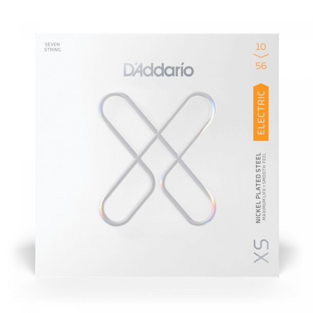 D'Addario XSE1056, Strenges�t til elektrisk guitar, XS belagt, 010-056, 7-strenget.
